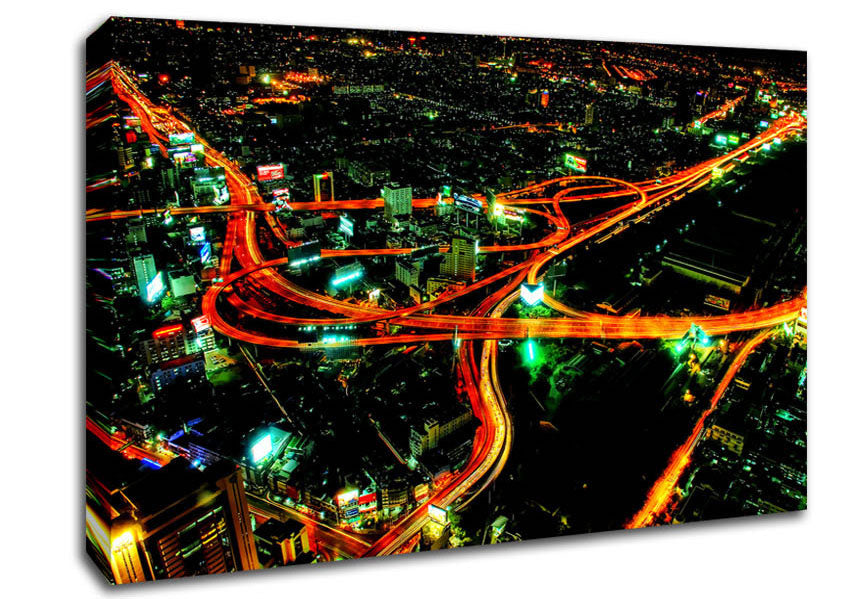 City Nightways Canvas Wall Art