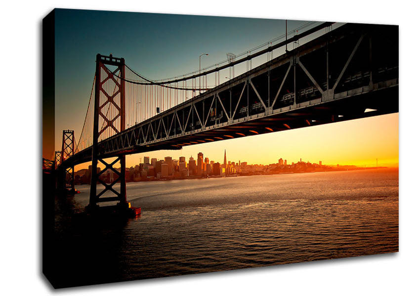 Downtown Bay Bridge Canvas Wall Art