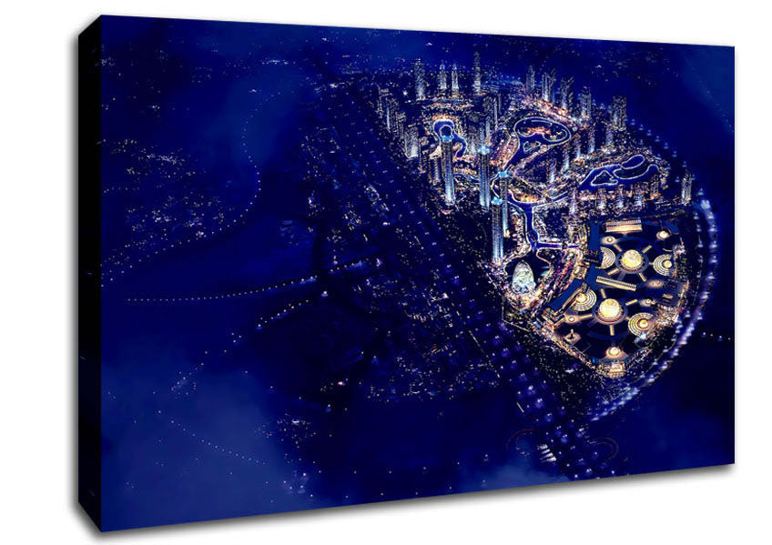 Dubai Blue Nights Canvas Wall Art
