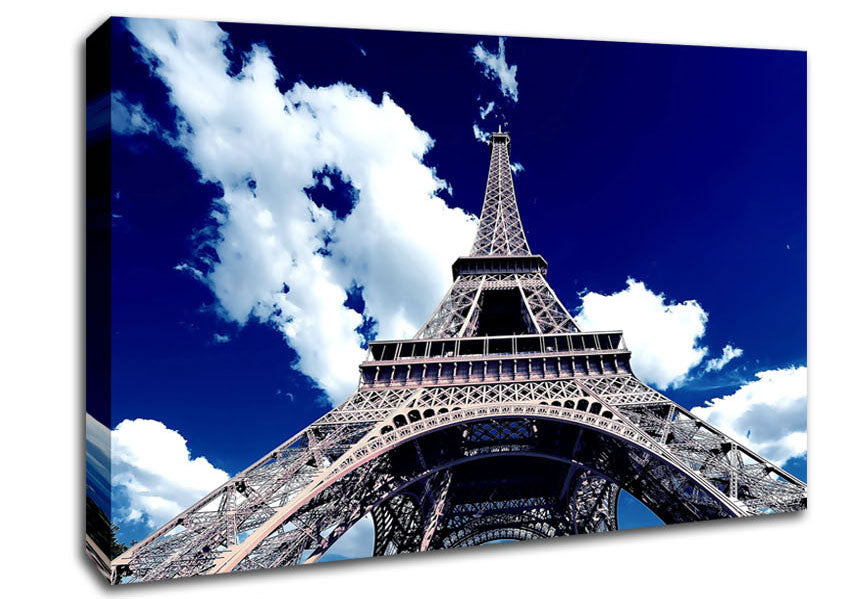 Eiffel Tower Bottom Up View Canvas Wall Art