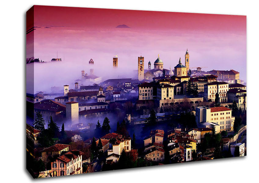Italian City Mist Canvas Wall Art