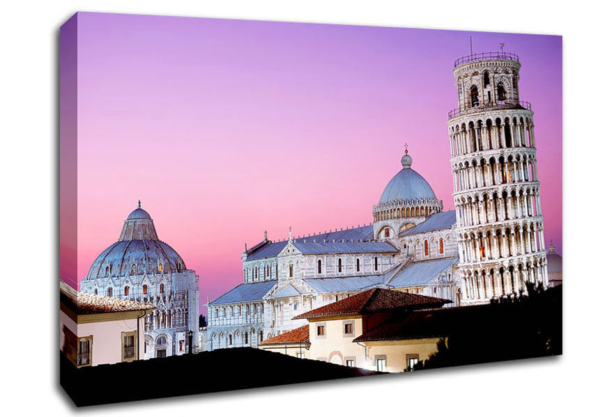 Leaning Tower Of Pisa Canvas Wall Art