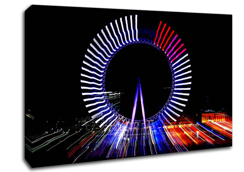 London Eye Lights Canvas Wall Art