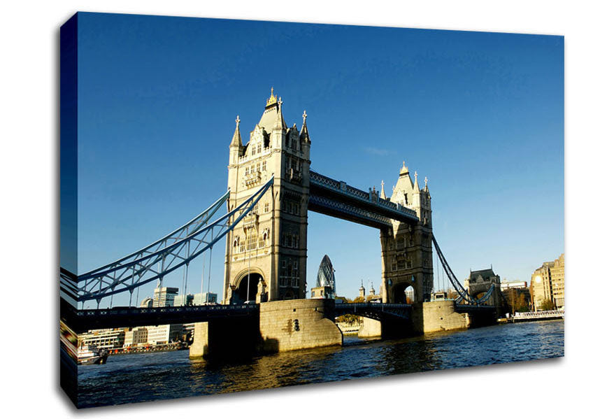 London Tower Bridge Blue Days Canvas Wall Art