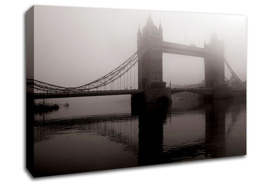 London Tower Bridge Mist Canvas Wall Art