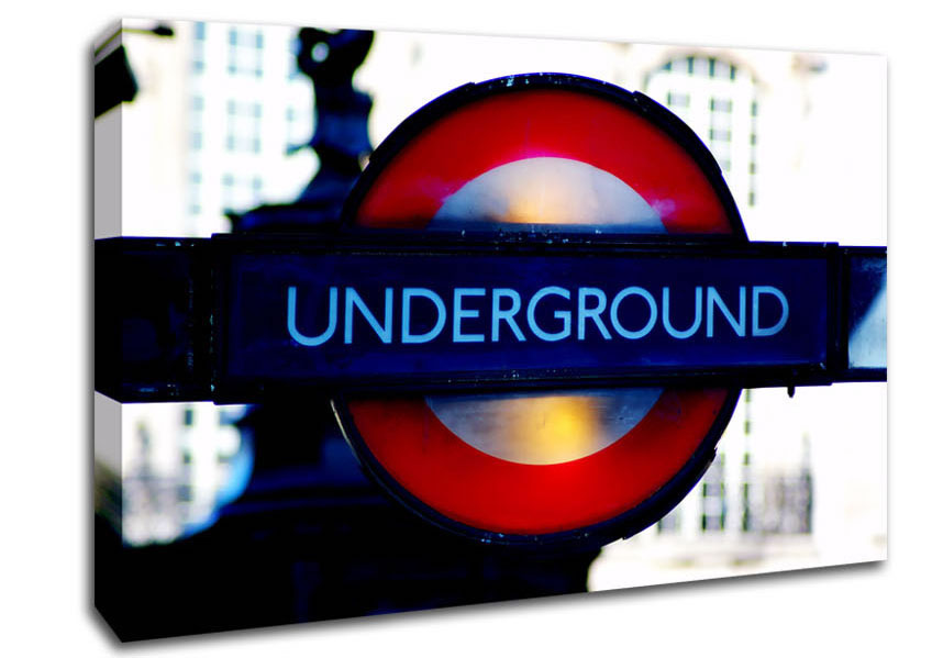 London Underground Sign Canvas Wall Art