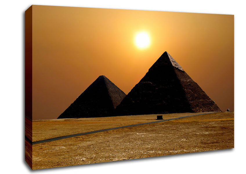 Magic Pyramids Giza Egypt Canvas Wall Art