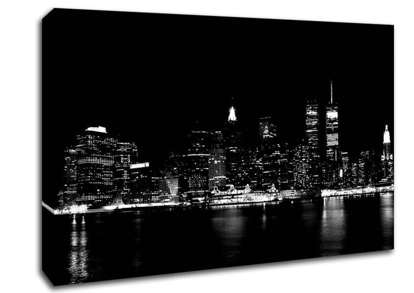 New York Black Nights Canvas Wall Art