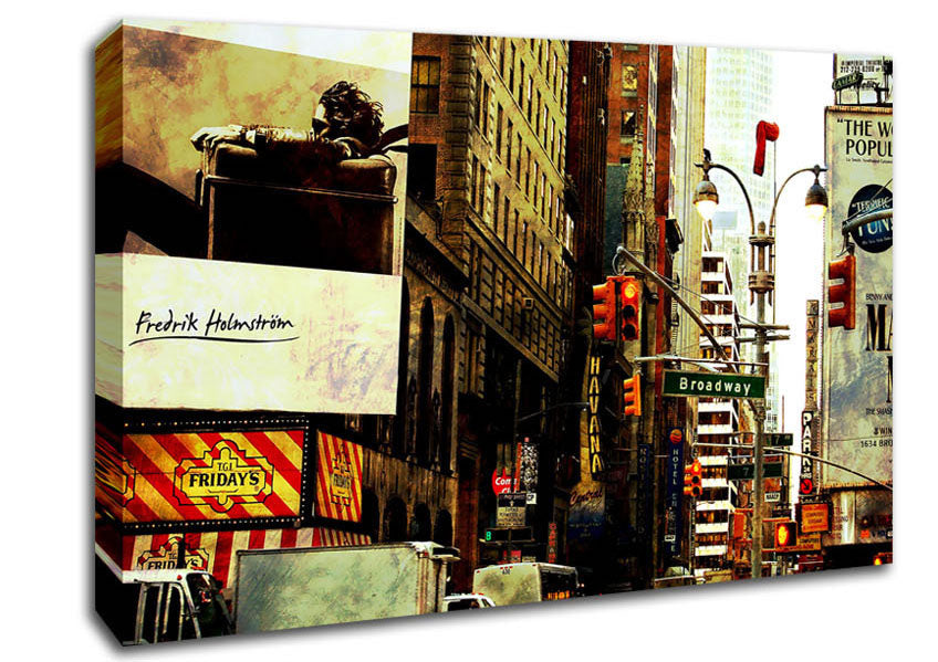 New York By Day Canvas Wall Art