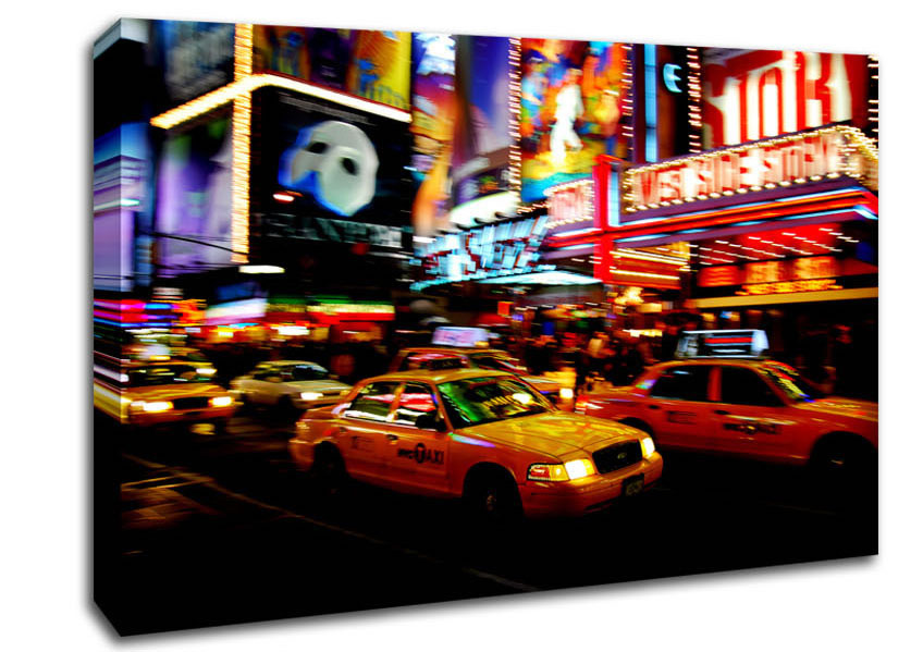 New York City Broadway Cabs Canvas Wall Art