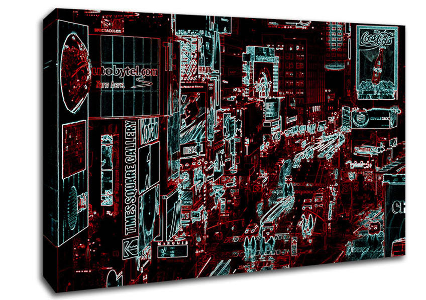 New York Rush Hour Psychedelic Canvas Wall Art