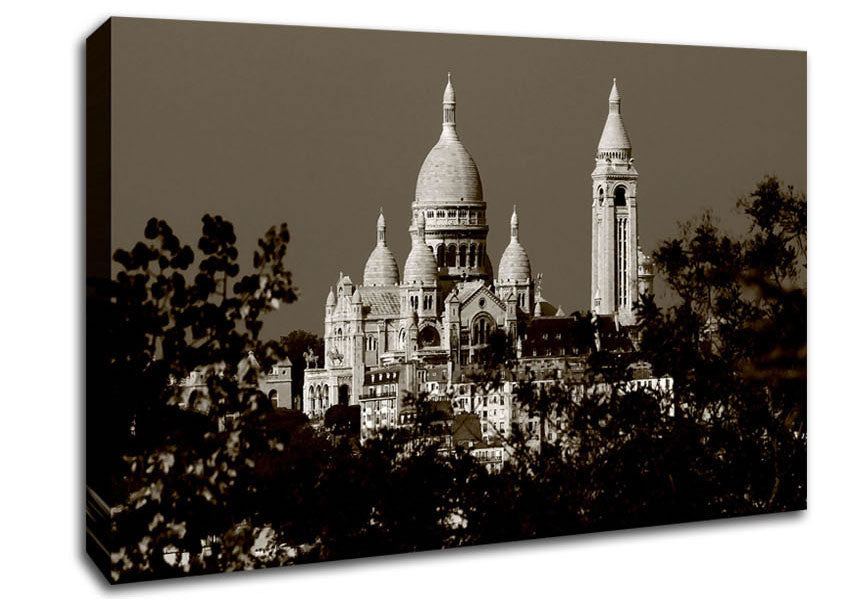 Paris Sepia Canvas Wall Art