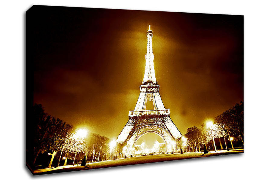 Paris Eiffel Tower Retro Canvas Wall Art