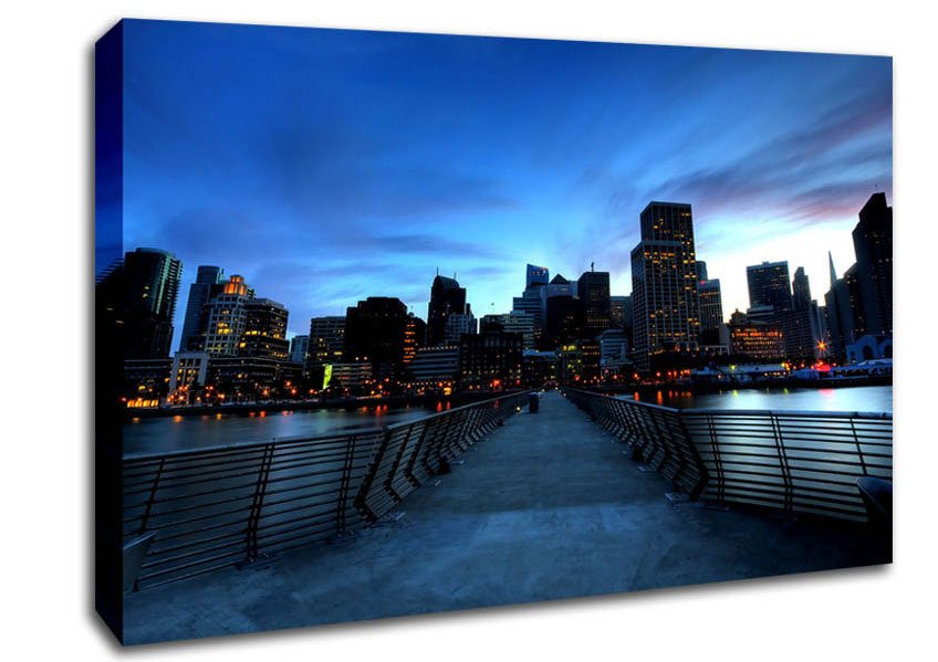 San Francisco At Dusk Canvas Wall Art