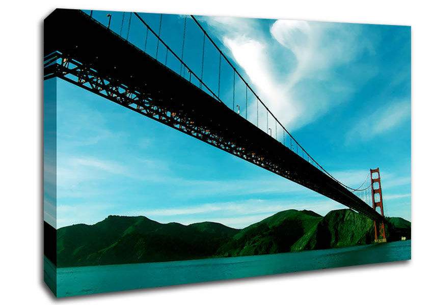 San Francisco Golden Gate Bridge Blue View Canvas Wall Art