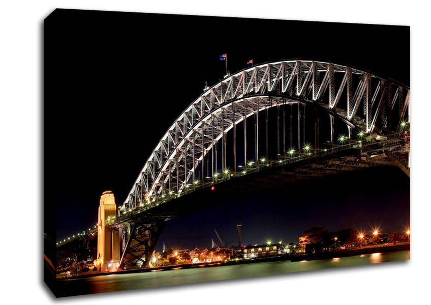 Sydney Harbour Night Light Canvas Wall Art