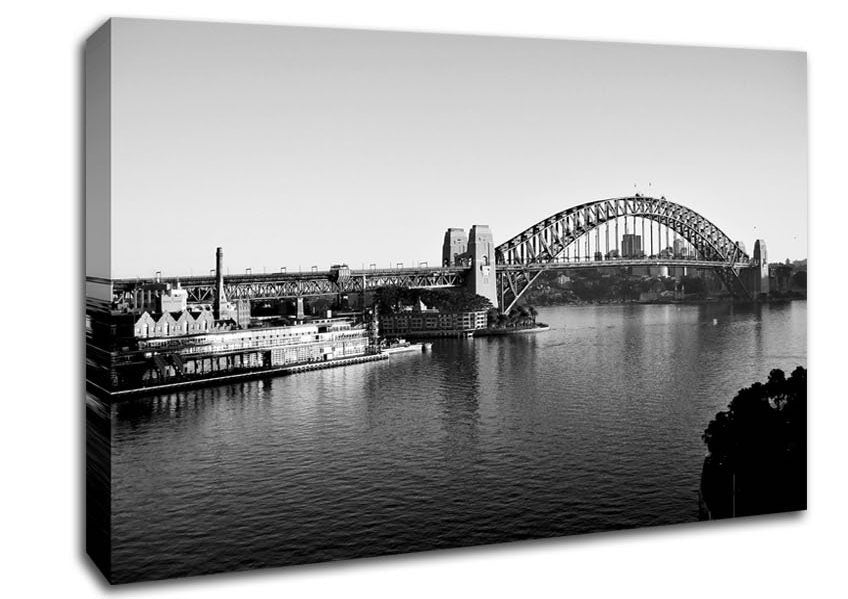 Sydney Harbour Retro Canvas Wall Art
