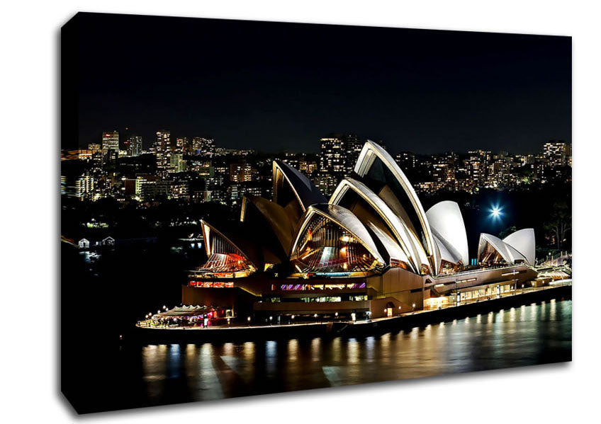 Sydney Opera House Lights Canvas Wall Art
