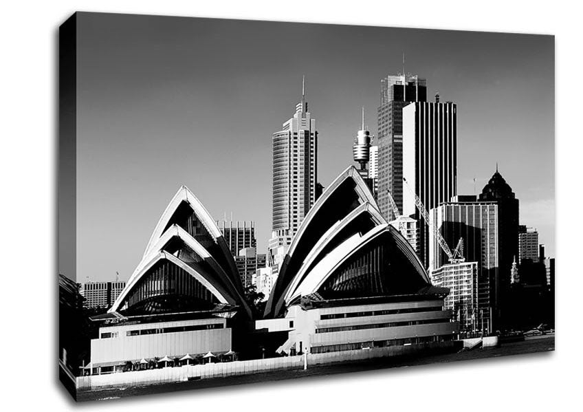 Sydney Opera House B n W Canvas Wall Art