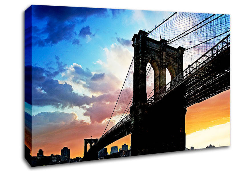 Under Brooklyn Bridge Sunlight Canvas Wall Art