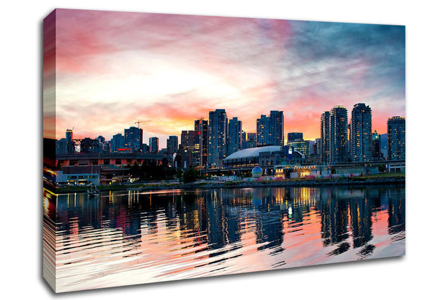 Vancouver Sunset Canvas Wall Art