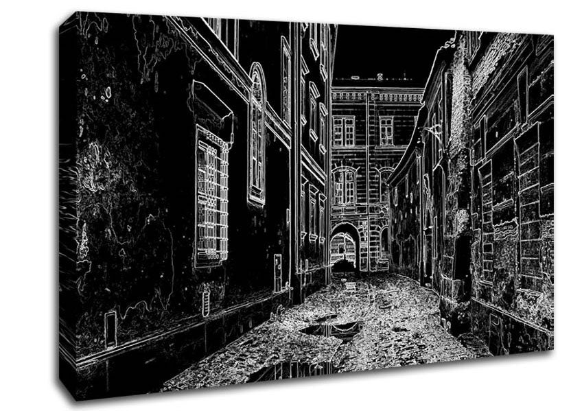 Venice City Streets Psychedelic Canvas Wall Art