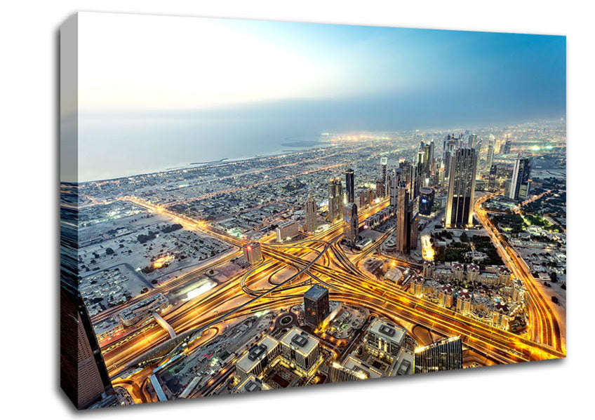View From Burj Khalifa Dubai Canvas Wall Art