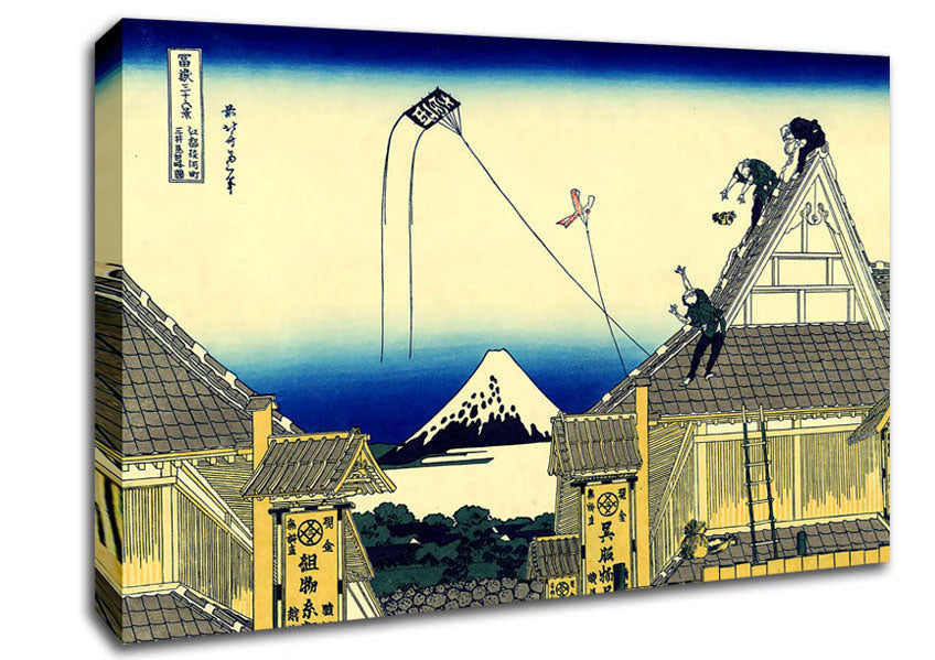 Hokusai A Sketch Of The Mitsui Shop Canvas Wall Art