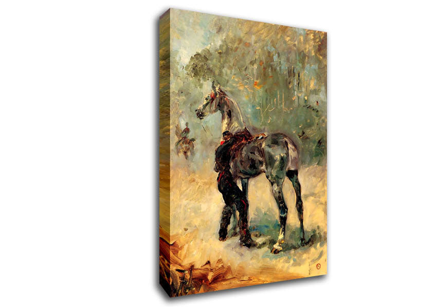 Toulouse Lautrec Artilleryman And His Horse Canvas Wall Art