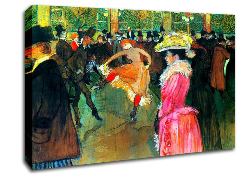 Toulouse Lautrec Ball In The Moulin Rouge Canvas Wall Art