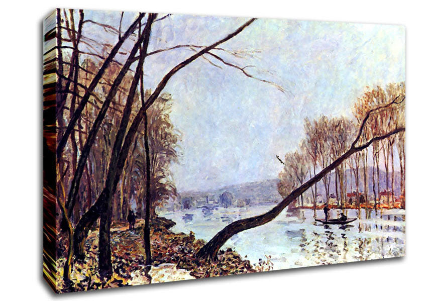 Sisley Bank Of The Seine In Autumn Canvas Wall Art