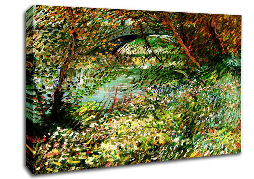 Van Gogh Banks Of The Seine With Pont De Clichy In The Spring Canvas Wall Art