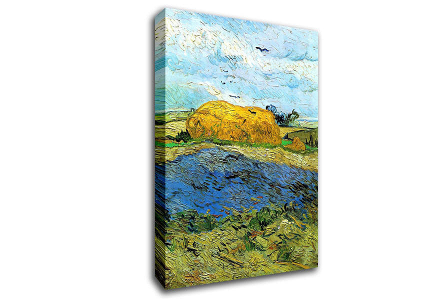 Van Gogh Barn On A Rainy Day Canvas Wall Art