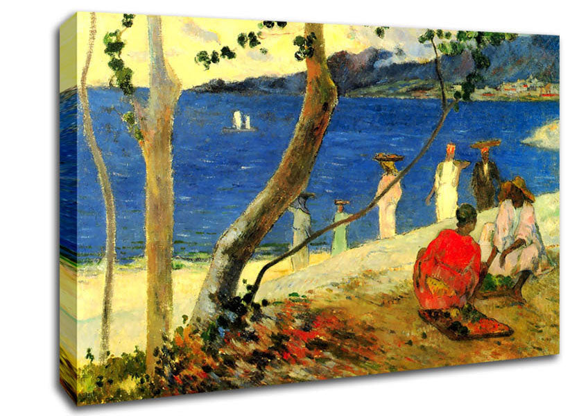 Gauguin Beach Scene Canvas Wall Art