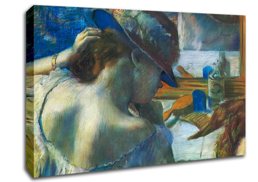 Degas Before The Mirror Canvas Wall Art