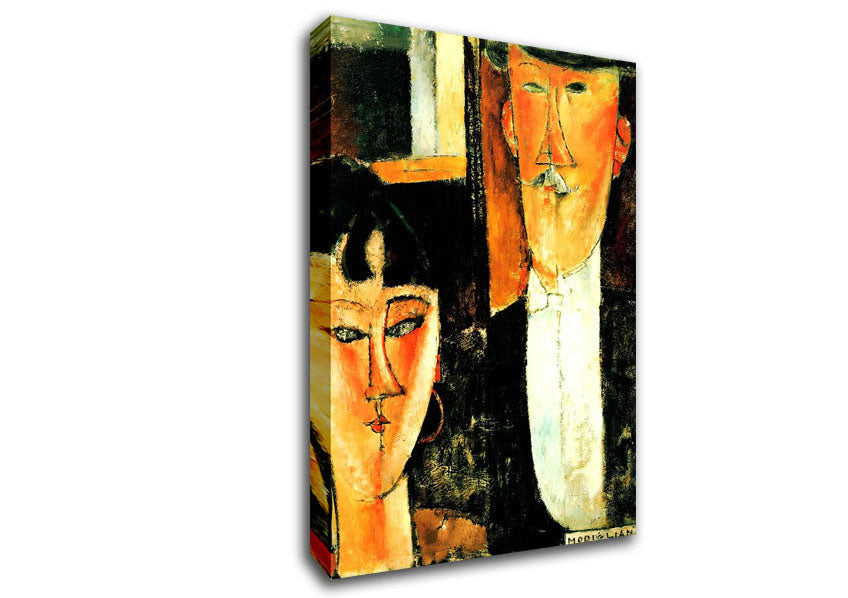 Modigliani Bride And Groom Canvas Wall Art