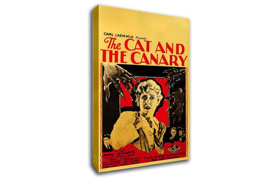Cat And Canary 1927 Poster Canvas Wall Art