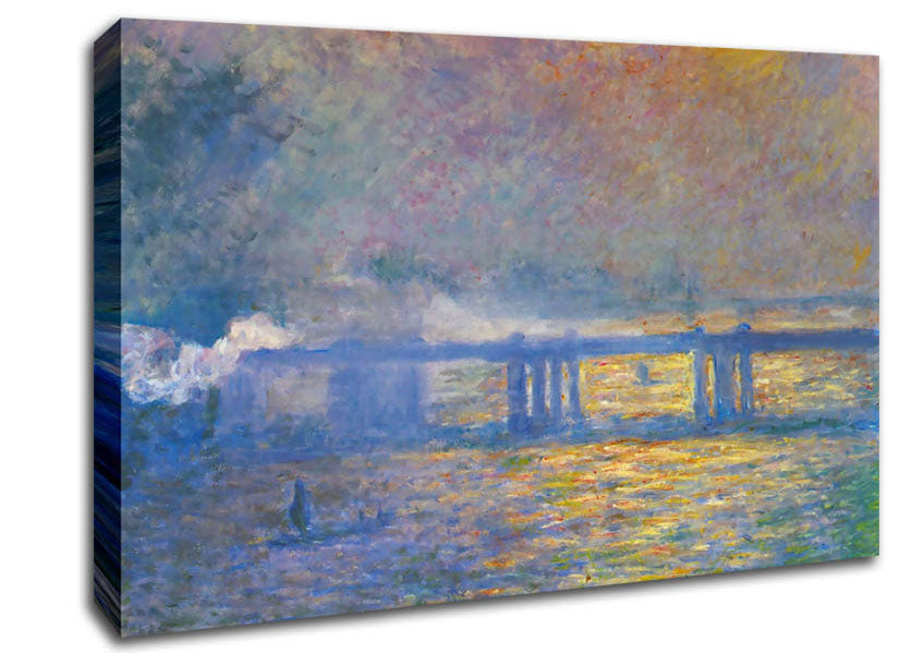Monet Charing Cross Bridge Canvas Wall Art