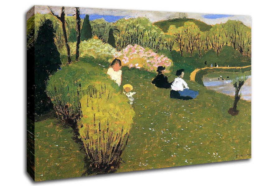 Felix Vallotton Children At A Pond Canvas Wall Art