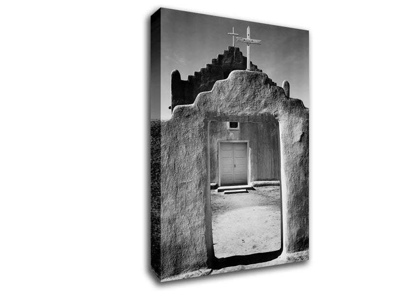 Ansel Adams Church Intaos Pueblo New Mexico Canvas Wall Art