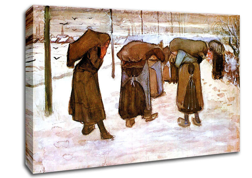 Van Gogh Coal Bearing Women Canvas Wall Art