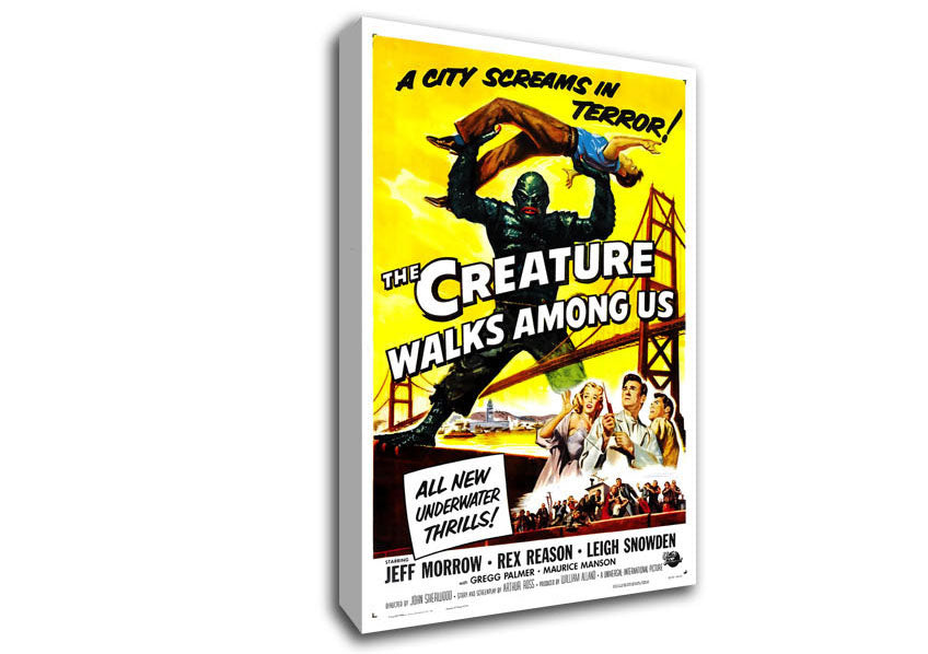 Creature Walks Among Us Poster 1 Canvas Wall Art