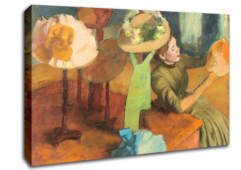 Degas The Millinery Shop Canvas Wall Art