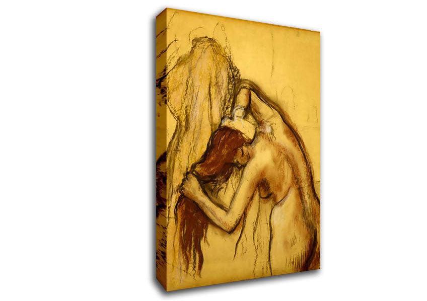 Degas Woman Drying Herself Canvas Wall Art