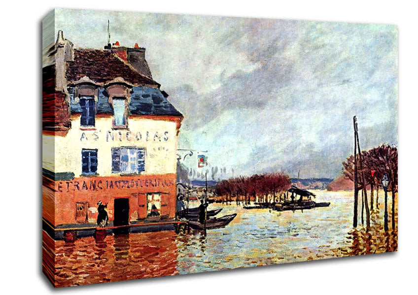 Sisley Flood At Port Marly 2 Canvas Wall Art