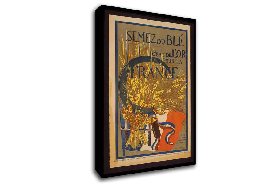 French Poster Canvas Wall Art