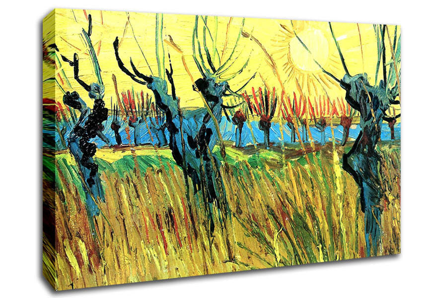 Van Gogh Grazing At Sunset Canvas Wall Art