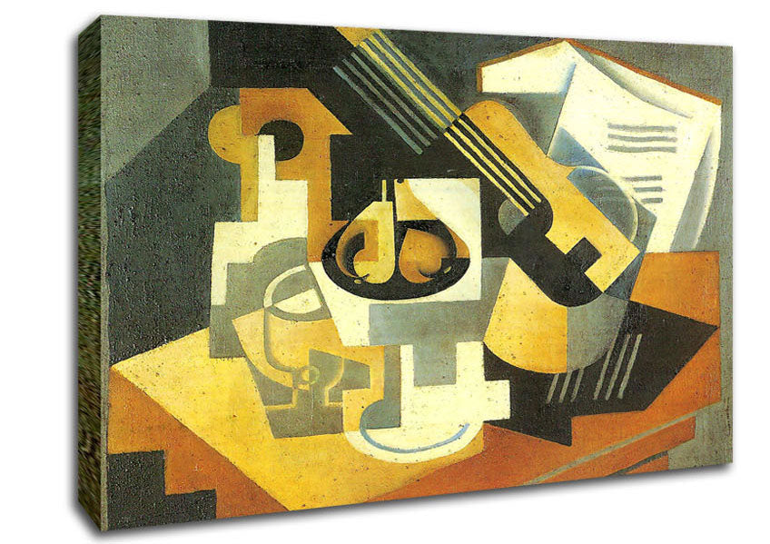 Juan Gris Guitar And Fruit Bowl 1 Canvas Wall Art