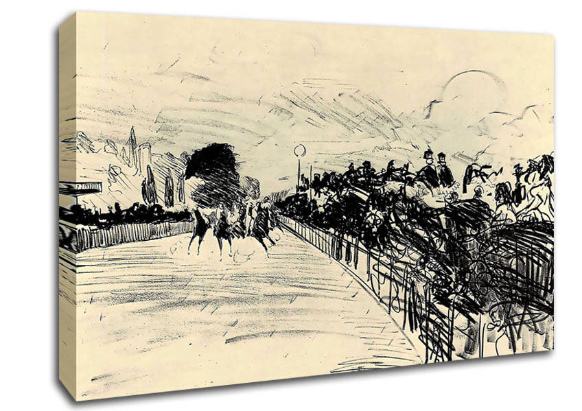 Manet Horse Racing Canvas Wall Art