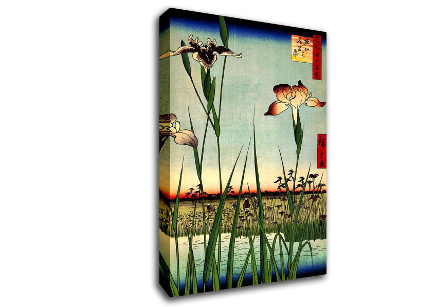 Hiroshige Iris Garden Canvas Wall Art